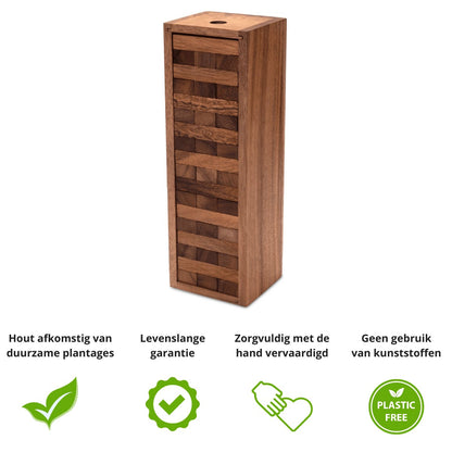 blokkentoren, jenga, houten jenga