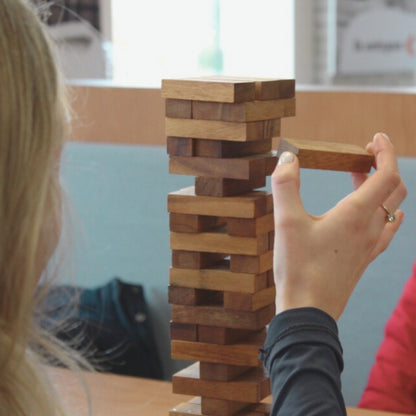 blokkentoren, jenga, houten jenga